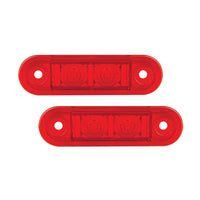 produktbillede forfra, der viser Markeringslys 2 - LED RØD 12/24V (2-pak) - LEA