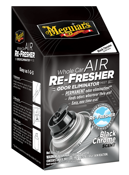 Meguiar's Air Re – Fresher Black Chrome – Produktbillede set forfra | Meguiars