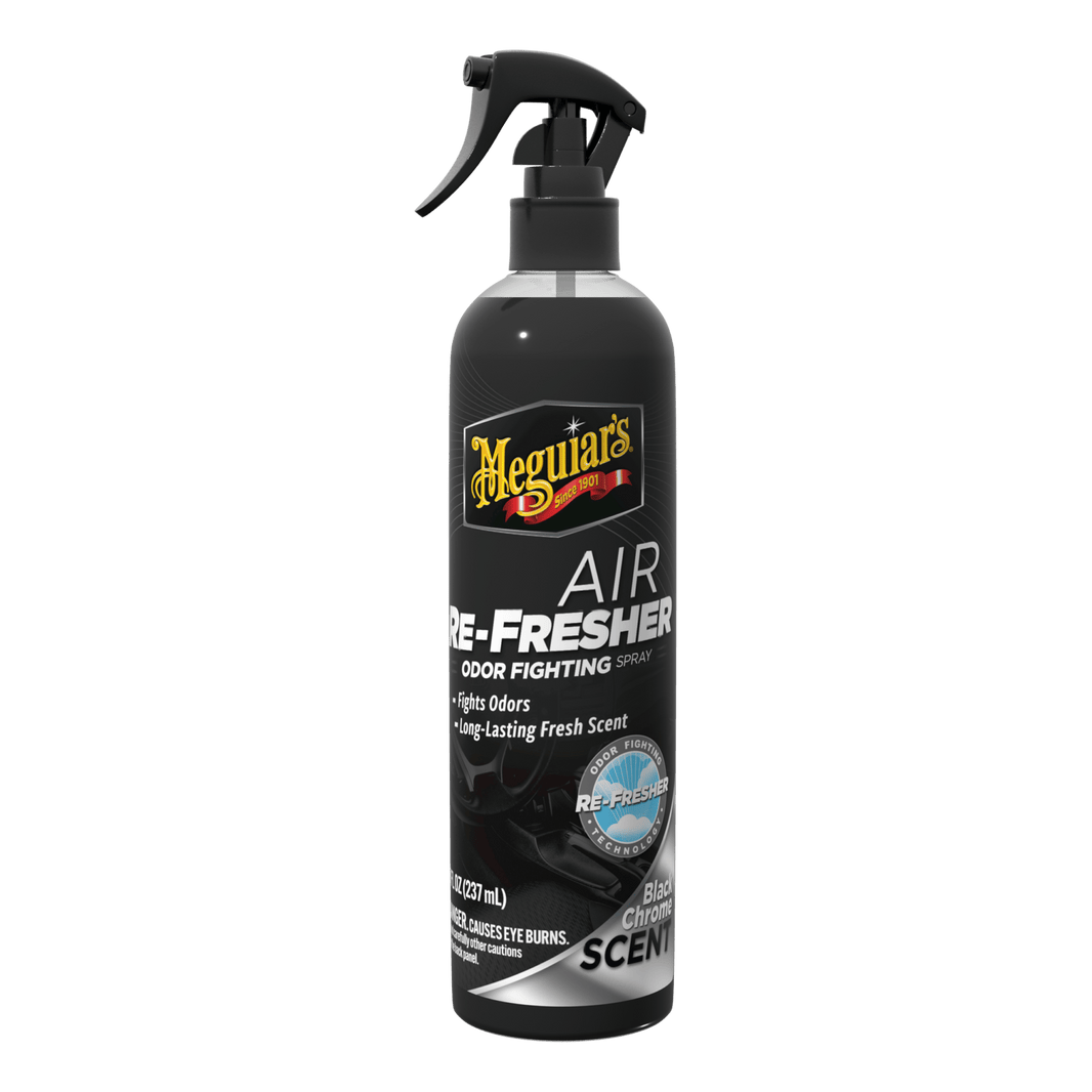 Meguiar's Air Re – Fresher Odor Fighting Spray – Sort krom – Produktbillede set forfra | Meguiars
