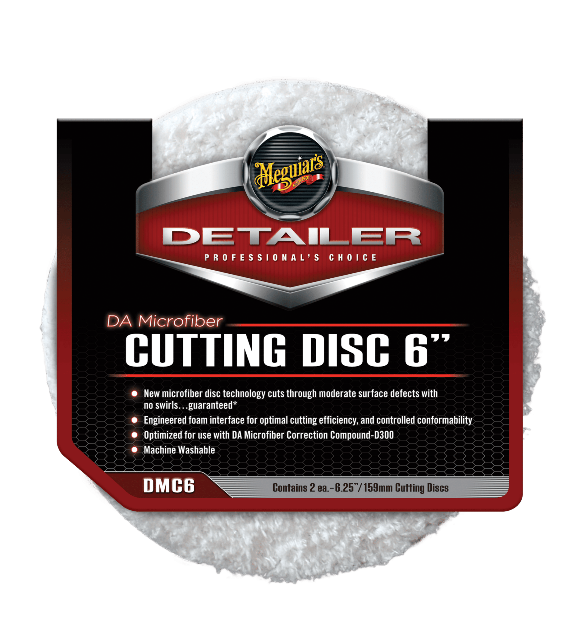 Meguiar's DA Microfiber Cutting Pad 6" 2 - Pack - Produktbillede set forfra | Meguiar's