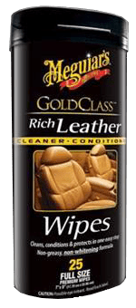 Meguiar's Gold Class Rich Leather Wipes - Produktbillede forfra | Meguiars
