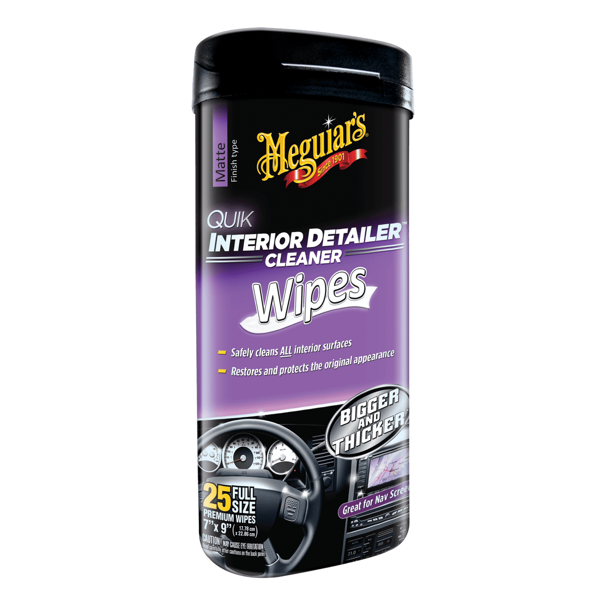 Meguiar's Quik Interior Detailer Wipes - Produktbillede forfra | Meguiars