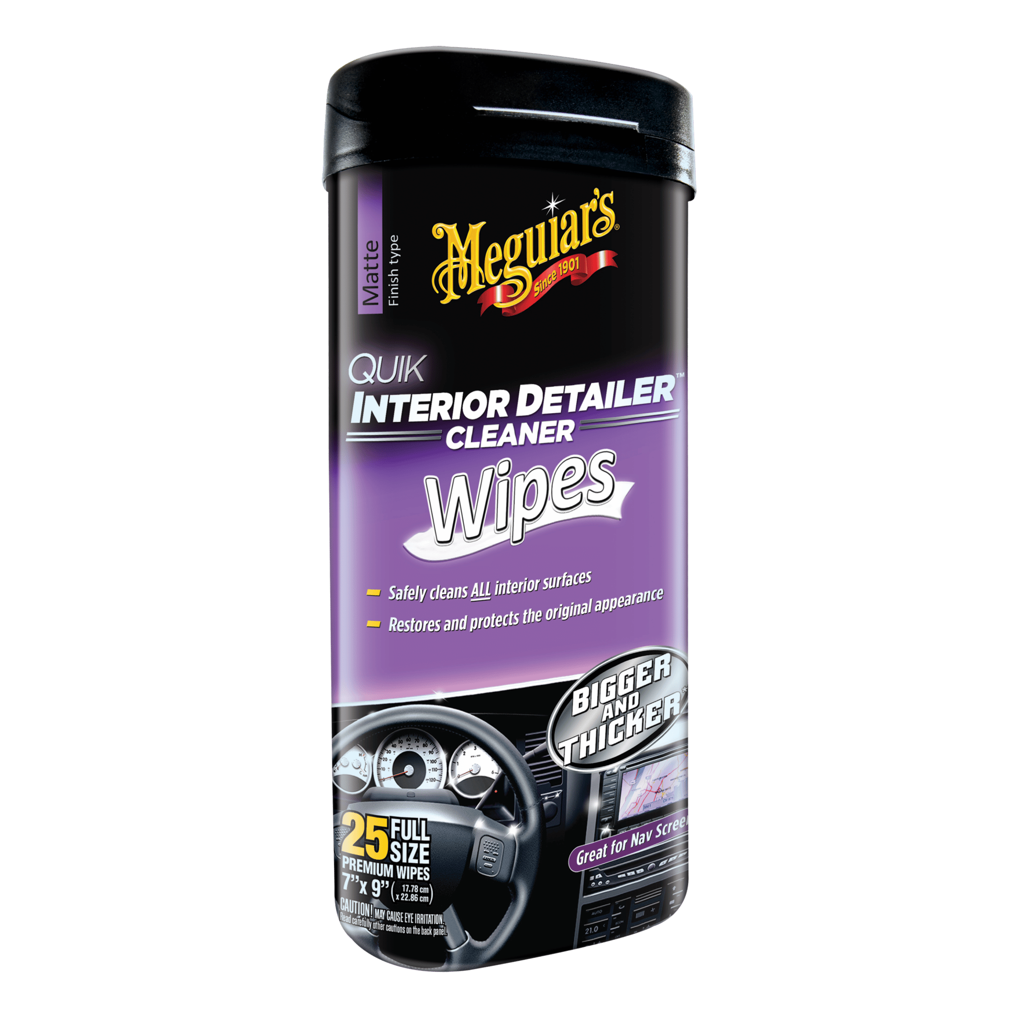 Meguiar's Quik Interior Detailer Wipes - Produktbillede forfra | Meguiars