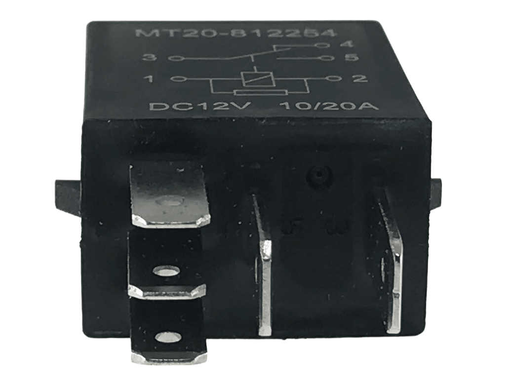 nærbillede af detaljer og materialer af Microrelay 5 – Pin vekslende med modstand – Carlevel
