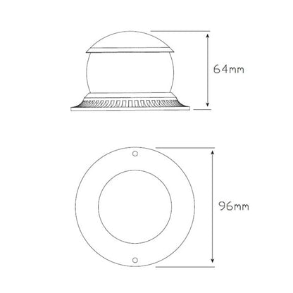 Mini Beacon MB12AME 10 – 110VDC - produkt set fra siden | LEA