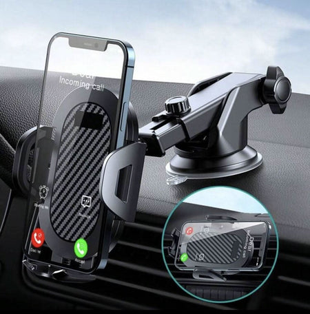 Biltelefonholder med stærk sugekop - Universal mobilholder til alle smartphones - Carlevel - 
