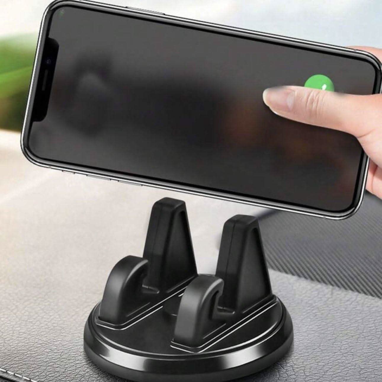 Multifunktionel mobiltelefonholder med 360° rotation - Universal & skridsikker silikone - Carlevel - 