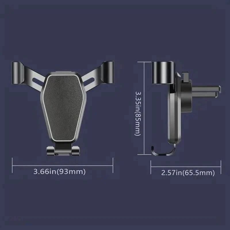 Mobiltelefonholder til bil med ventilationsgittermontering - stabil og justerbar til iPhone, Samsung & Android - Carlevel - 