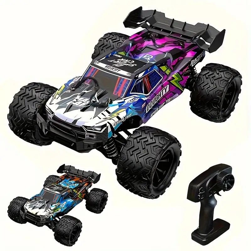 Monster Truck 40 km/t RC-bil 1:16 - LED USB-opladning Offroad 4WD - Produktbillede forfra | Carlevel