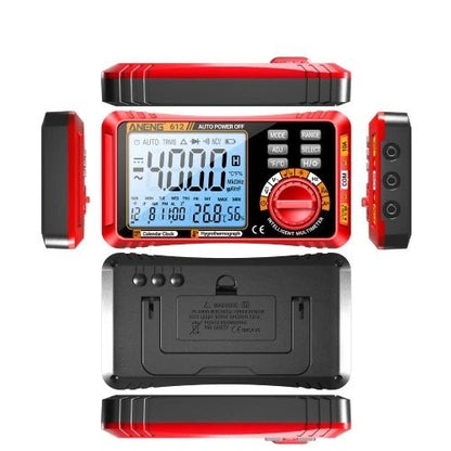 Multimeter 3-i-1 4000 tæller - temperatur & fugtighed - digitalt voltmeter - nærbillede detaljer | Carlevel