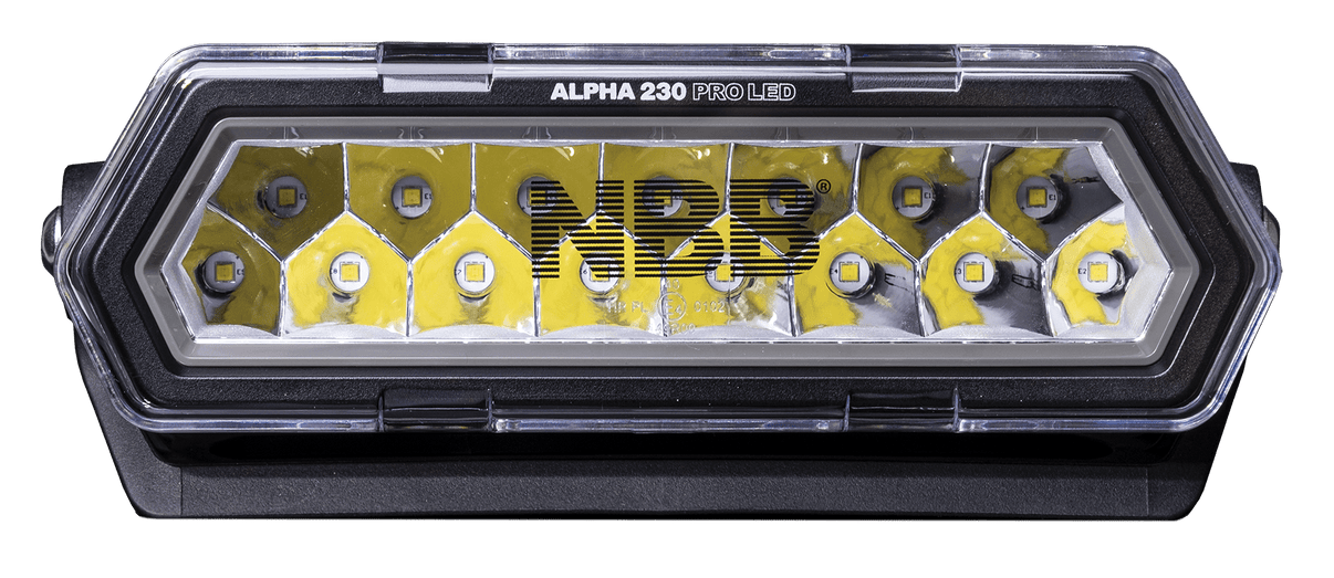 NBB Alpha 230 Pro LED ekstra lysrampe - produkt set fra siden | NBB