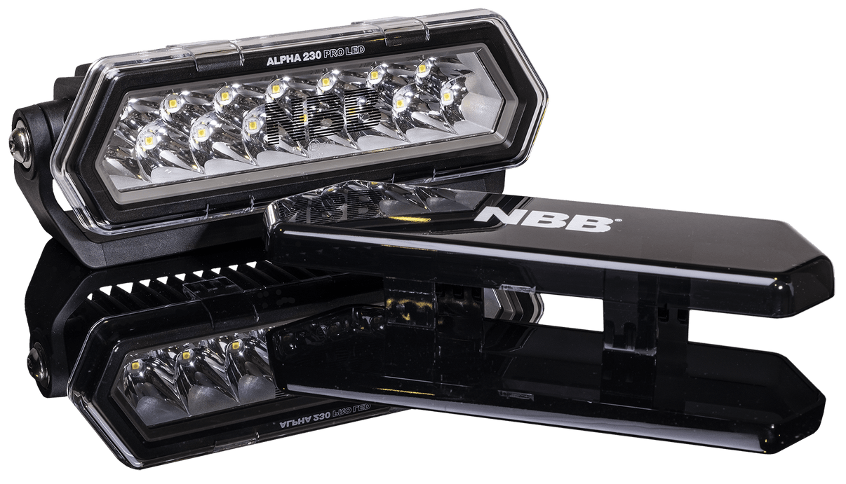NBB Alpha 230 Pro LED ekstra lysrampe - produktbillede forfra | NBB