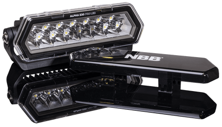 NBB Alpha 230 Pro LED ekstra lysrampe - produktbillede forfra | NBB