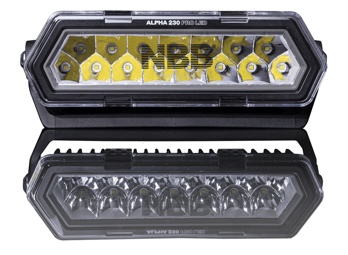 NBB Alpha 230 Pro LED ekstra lysrampe - nærbillede detaljer | NBB