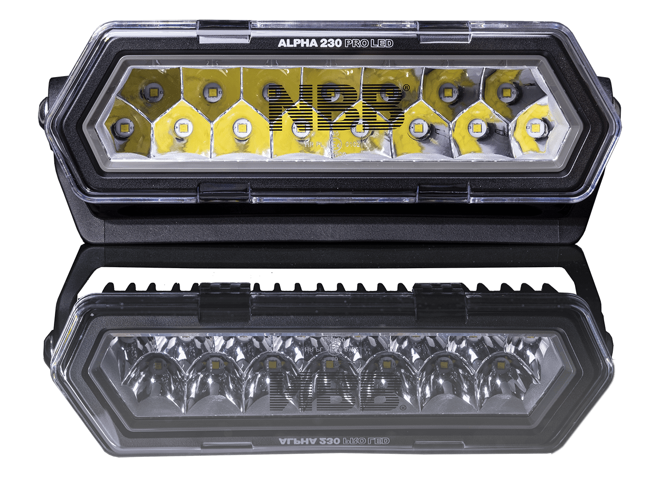 NBB Alpha 230 Pro LED ekstra lysrampe - nærbillede detaljer | NBB