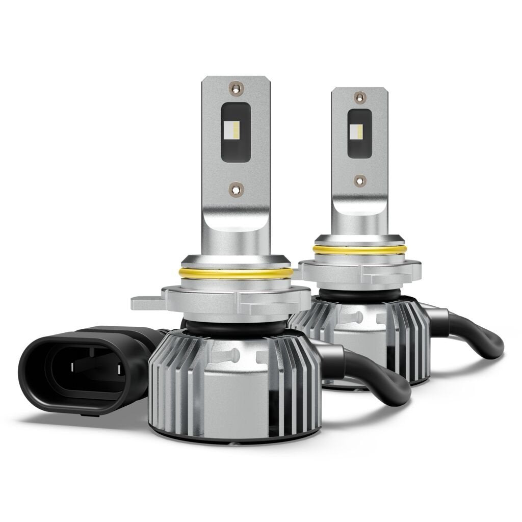 produktbillede forfra, der viser NIGHT BREAKER LED SMART HIR2 – Street Legal – OSRAM