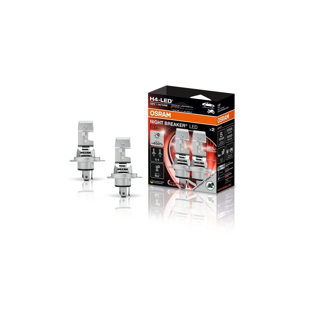 NIGHT BREAKER SPEED H4 450 – Street Legal – Emballage og indhold | OSRAM