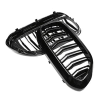 Nyregitter til BMW 5-serie G30/G31/G38 2017-2020 - Gloss Black Double Line - Produktbillede set forfra | Carlevel