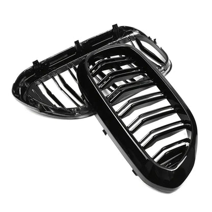 Nyregitter til BMW 5-serie G30/G31/G38 2017-2020 - Gloss Black Double Line - Produktbillede set forfra | Carlevel