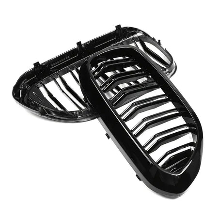 Nyregitter til BMW 5-serie G30/G31/G38 2017-2020 - Gloss Black Double Line - Produktbillede set forfra | Carlevel