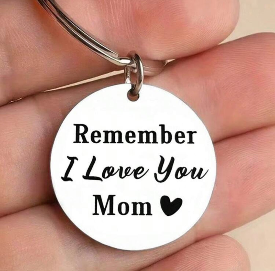 I Love Your Mom - Nøglering i rustfrit stål - Gave til mor - Carlevel - 