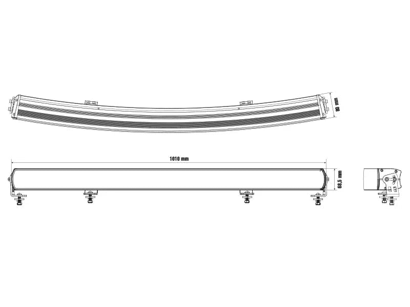 OPTIBEAM Super Captain Dual 1000 Curved - emballage og indhold | Optibeam