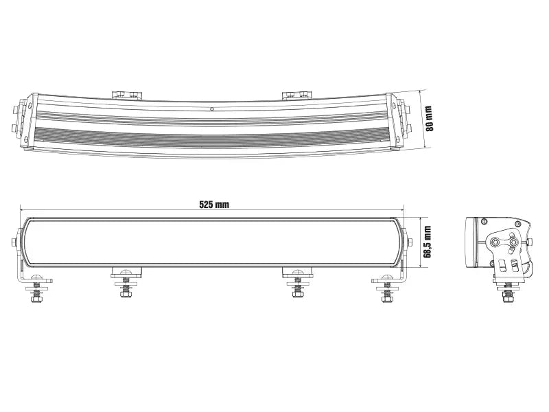 OPTIBEAM Super Captain Dual 600 Curved - emballage og indhold | Optibeam