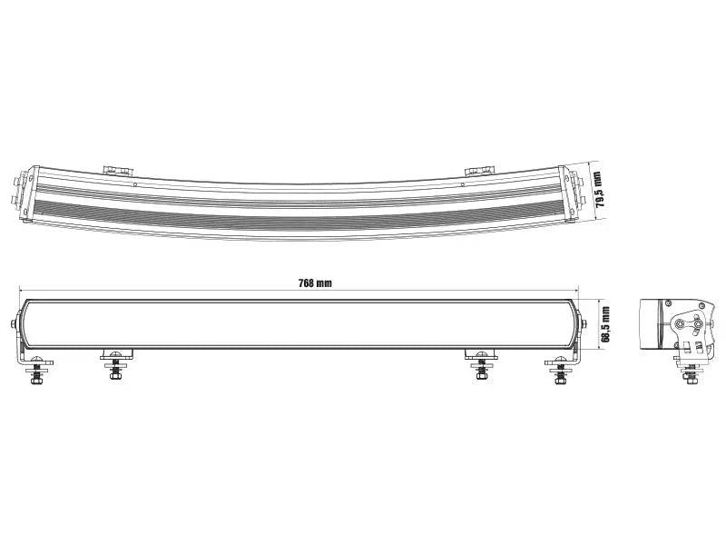OPTIBEAM Super Captain Dual 800 Curved - emballage og indhold | Optibeam