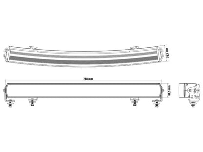 OPTIBEAM Super Captain Dual 800 Curved - emballage og indhold | Optibeam