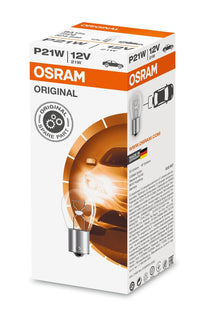 Osram – 7506 – ORIGINAL METAL BASE P21W (UDPAKKET) – produktbillede set forfra | OSRAM