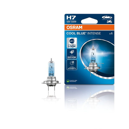 OSRAM COOL BLUE INTENSE (NEXT GEN) – H7 – 1 – PACK – produkt set fra siden | OSRAM