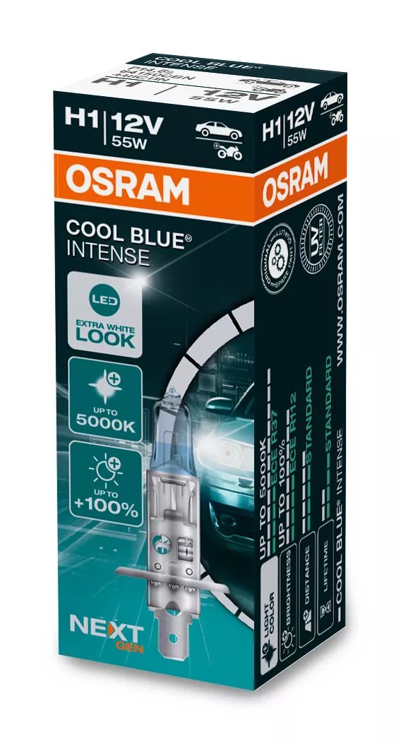 Osram – H1 – COOL BLUE INTENSE (NEXT GEN) – produktbillede set forfra | OSRAM