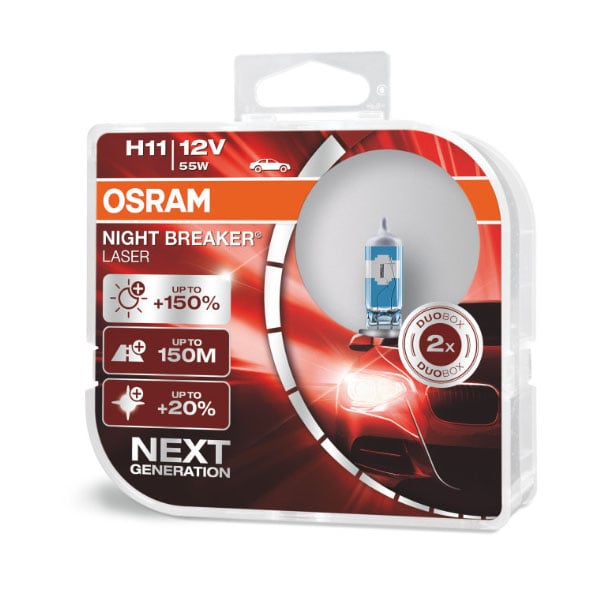 H11 Night Breaker Laser - Produktbillede set forfra | OSRAM