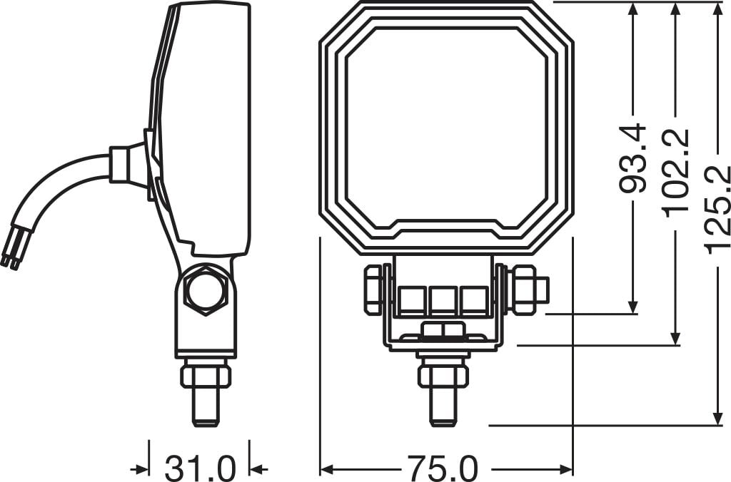 OSRAM LEDriving CUBE WL VX80 – WD – alternativ visning | OSRAM