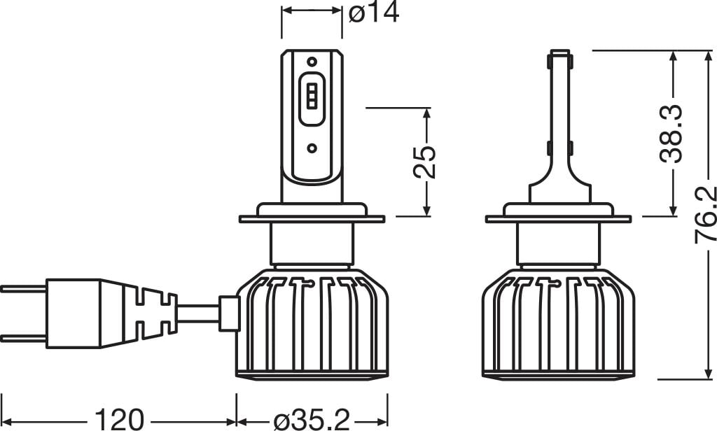 LEDriving HL BRIGHT H7/H18 – emballage og indhold | OSRAM