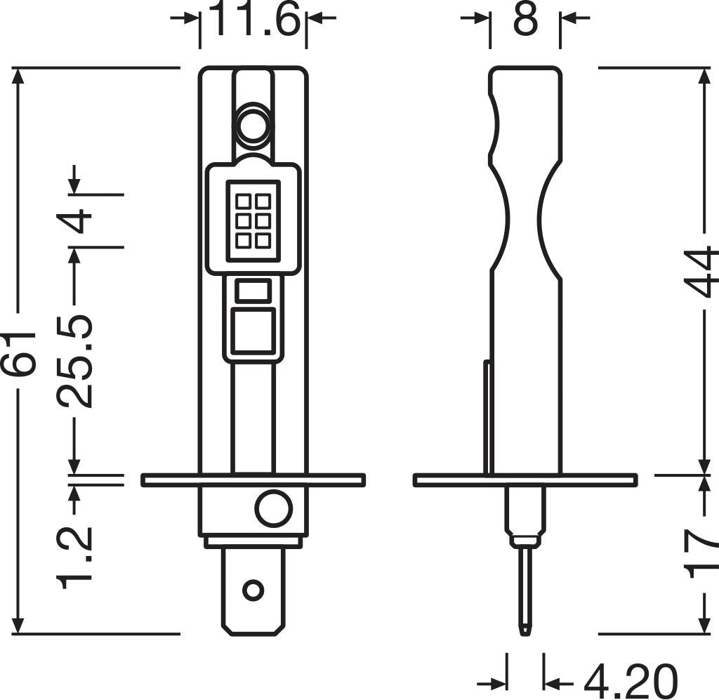 yderligere visning, der viser funktionerne i LEDriving HL EASY H1 – OSRAM