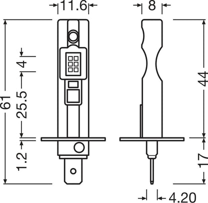 yderligere visning, der viser funktionerne i LEDriving HL EASY H1 – OSRAM