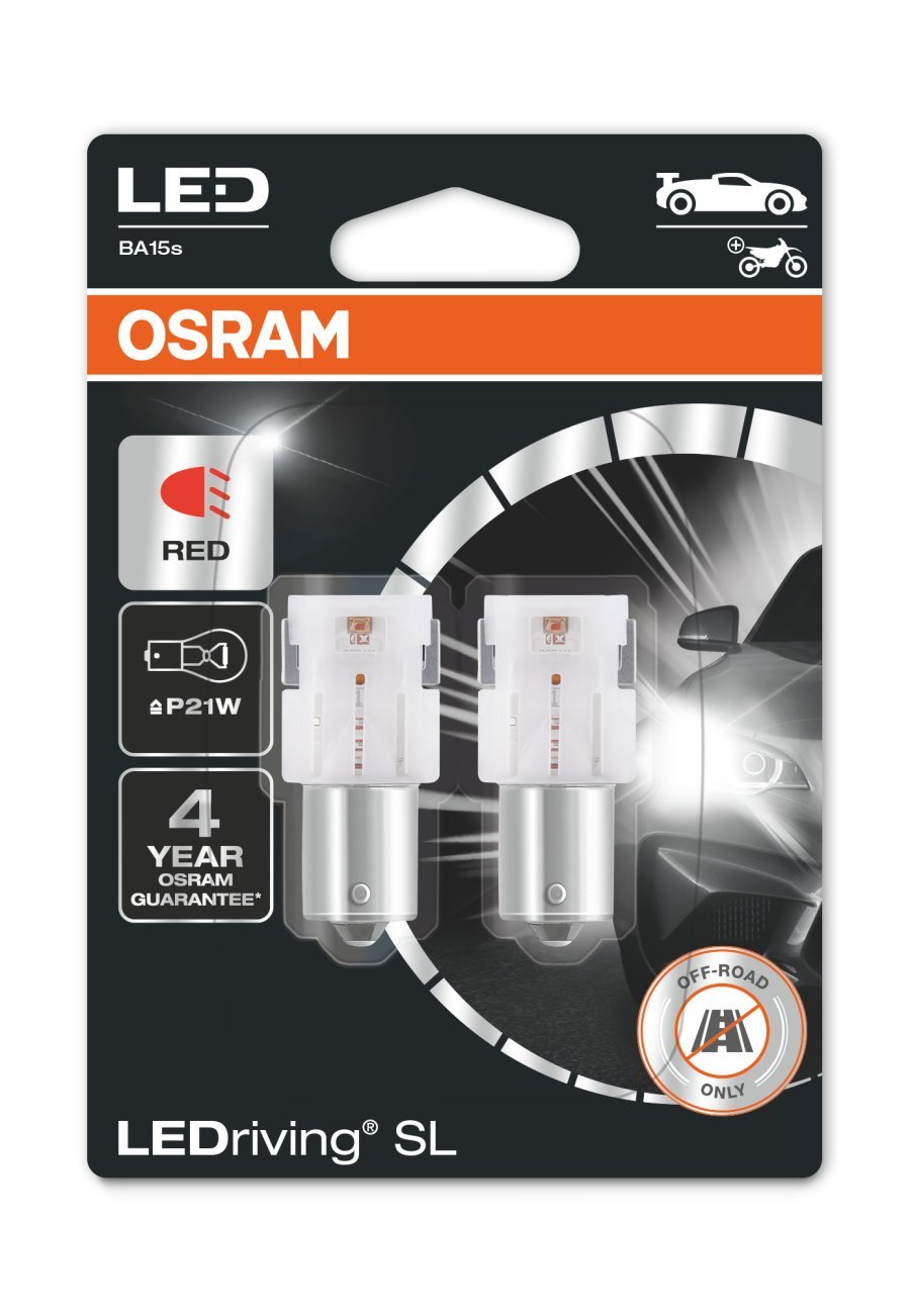 LED-kørende LED-lampe SL P21W – produkt set fra siden | OSRAM