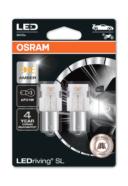 LED drivende LED-lampe SL P21W – produktbillede forfra | OSRAM
