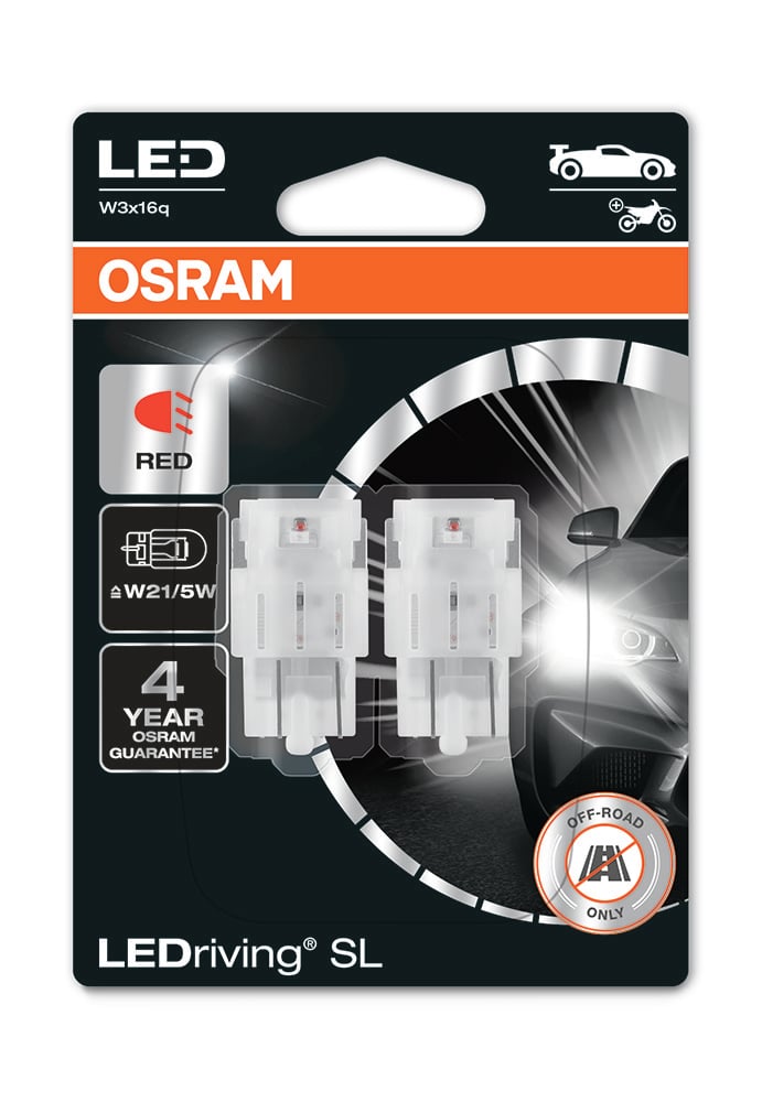 LED-kørsel LED-lampe SL W21/5W – emballage og indhold | OSRAM