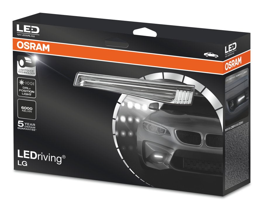 emballage og tilhørende tilbehør til OSRAM LEDriving LG – OSRAM