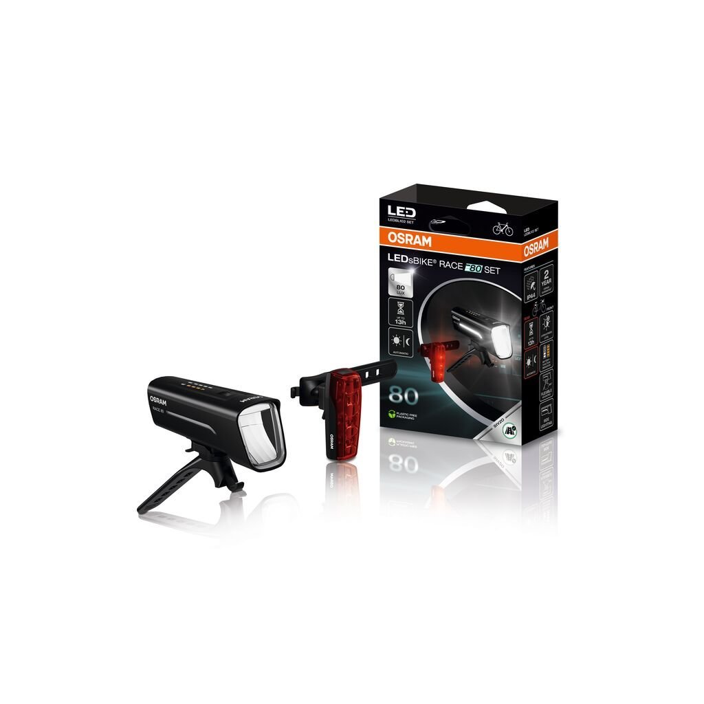 installationsvisning for OSRAM LEDs BIKE RACE 80 SET – OSRAM
