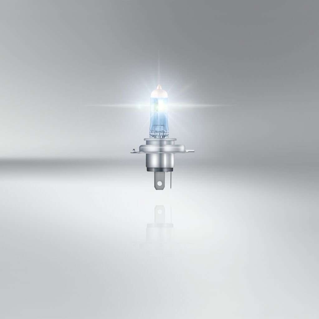 produktbillede forfra, der viser OSRAM Night Breaker 220 – H4 – 1 – Pack – OSRAM