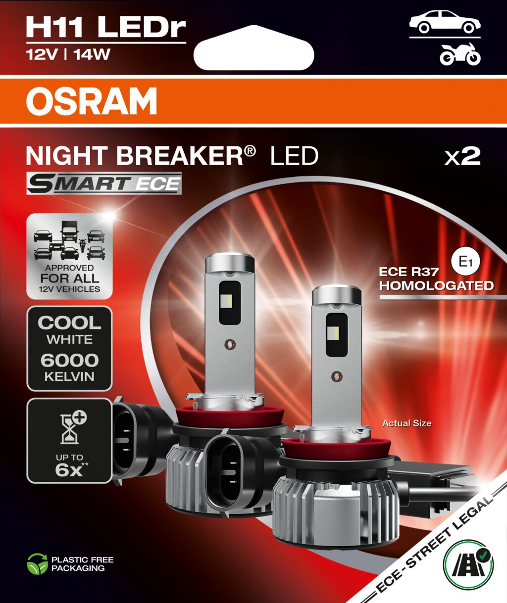 OSRAM NIGHT BREAKER LED SMART ECE – H11 – i brug | OSRAM