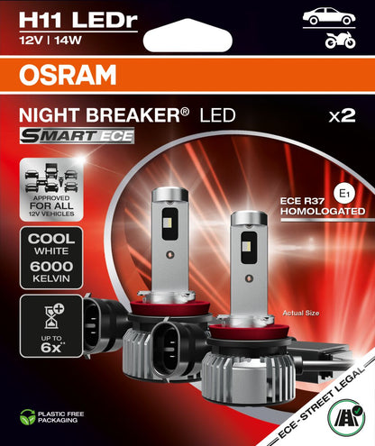 OSRAM NIGHT BREAKER LED SMART ECE – H11 – i brug | OSRAM