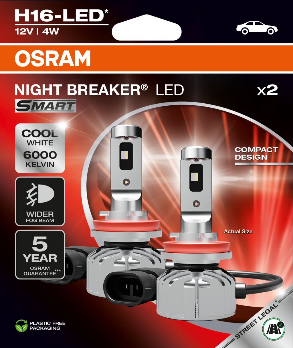 OSRAM NIGHT BREAKER LED SMART – H16 – i brug | OSRAM