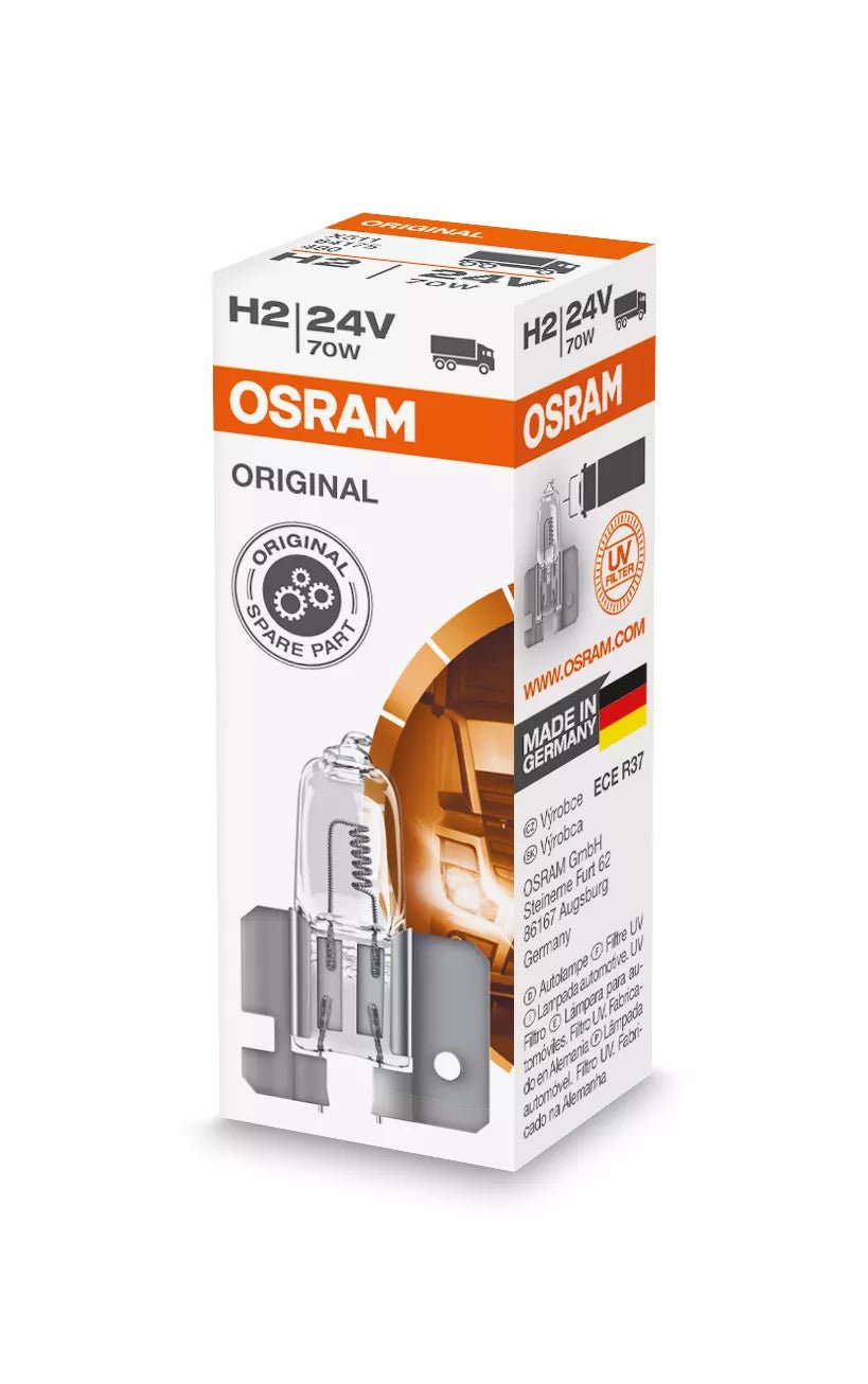 OSRAM ORIGINAL LINE – H2 – 24 V – 70 W – emballage og indhold | OSRAM