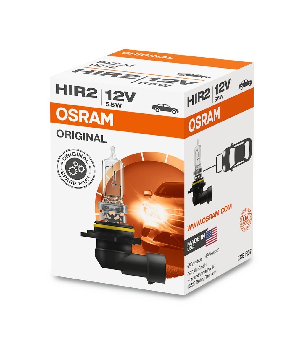 OSRAM ORIGINAL LINE HIR2 – 12V – produktbillede forfra | OSRAM