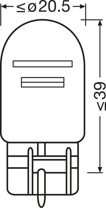 OSRAM ORIGINAL – WEDGE BASE – W21/5W – 2 – PACK – i brug | OSRAM