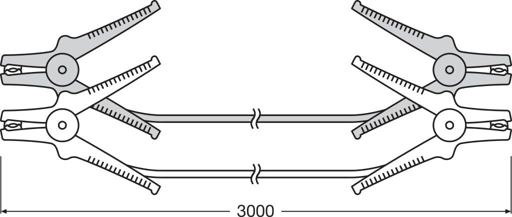 billede, der viser brugen af OSRAM STARTERkabel 200A (BAG) - OSRAM